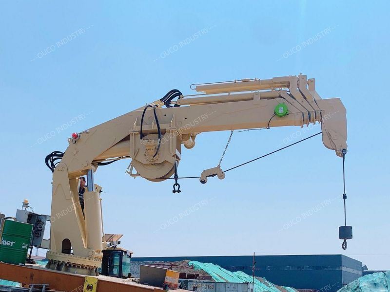 Guindaste de lança articulada dobrável hidráulico 1.5T16M adequado para o estado do mar 6